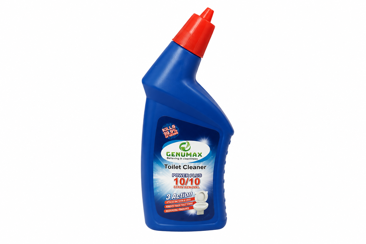 9e06ca12-7f15-4908-8f1a-fb8685afa778 GENUMAX Toilet Cleaner – Power Plus 10/10 (750ml) - Image 1